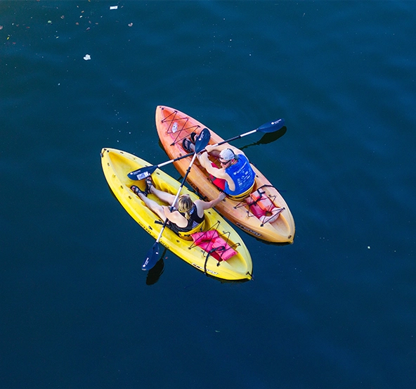 Aerial Shot kayaking