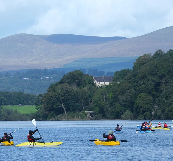 Leisure kayaking at blackwater river